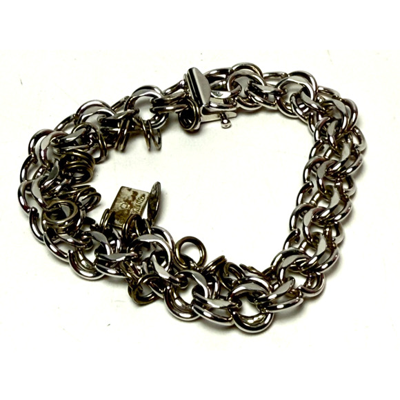 Vtg JACOBY BENDER JB 7.25" Silver Overlay Charm Bracelet Walt Disney Productions - Picture 1 of 7